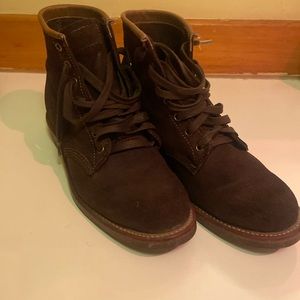 Mens Chippewa Hard Toe Suede Boots